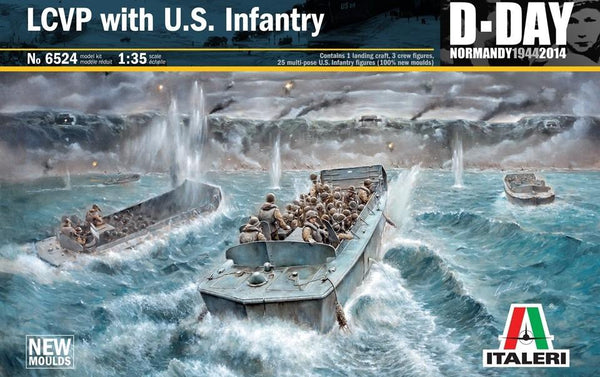 ITALERI 1/35 MILITARY LCVP WITH US INFANTRY D DAY