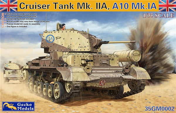 Cruiser Tank Mk IIA, A10 Mk IA w/ figure 1/35 scale GECKO model kit