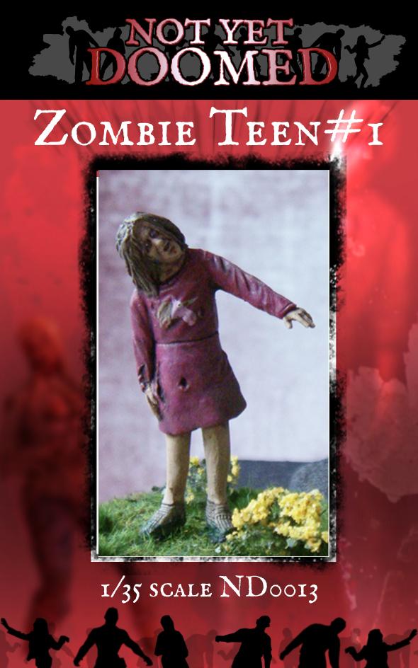 1/35 Scale resin model kit Zombie Teen #1
