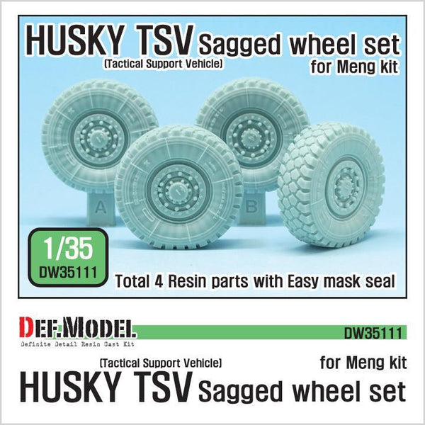 1/35 Scale UK Husky TSV Sagged wheel set ( for Meng 1/35)