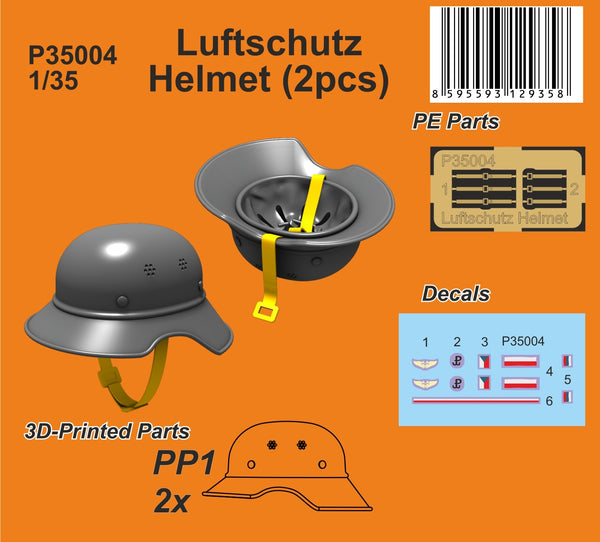 CMK/Czech Master Kits 1/35 WW2 German Luftschutz Helmet (2pcs)