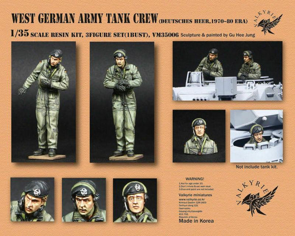 Valkyrie 1/35 Scale Resin Figure kit West German Army Tank Crew 1970~80 Era