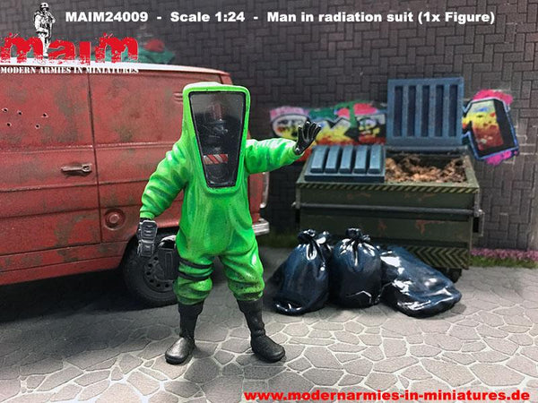 1:24 Scale Man in Radiation Suit / 1:24 - 75mm