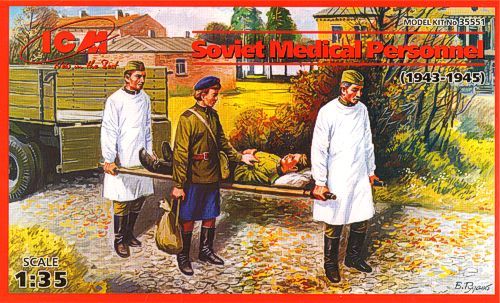 ICM - Soviet Medical Personnel (1943-1945) (4 figures - 1 nurse, 2 medical orderlies, 1 injured)