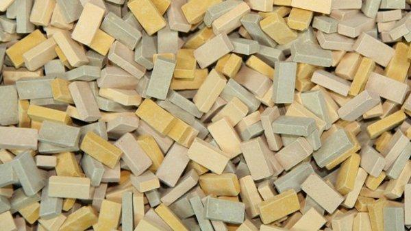 1/72 Scale bricks (RF) beige mix 500