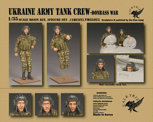 Valkyrie 1/35 scale model kit Ukraine Army Tank Crew - Donbass War