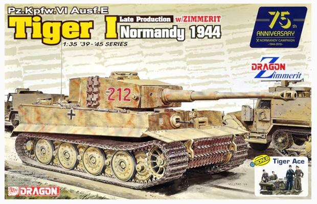 Dragon 1/35 TIGER I LATE PRODUCTION W/ZIMMERIT (NORMANDY 1944)