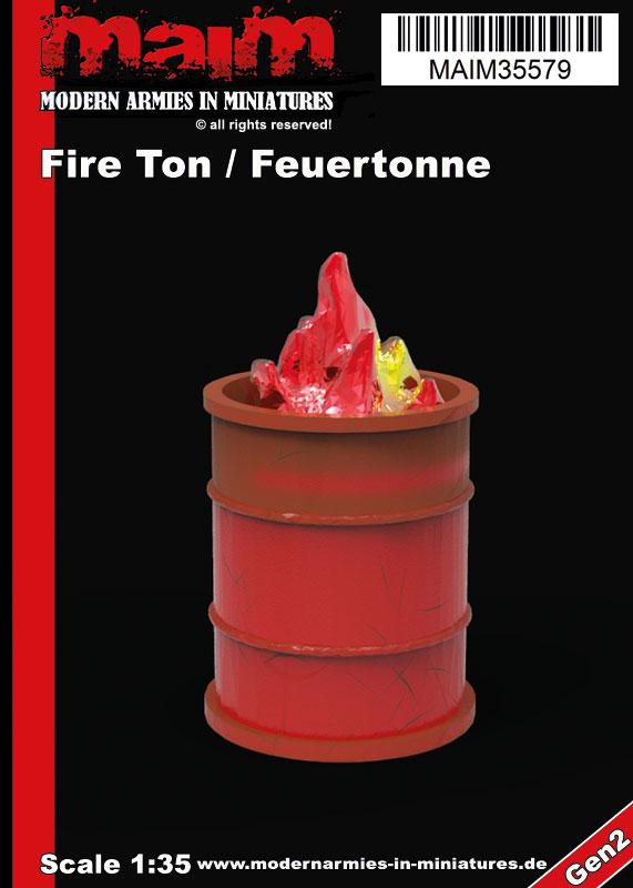 1/35 scale 3D printed model kit - Fire ton / Feuertonne / 1:35