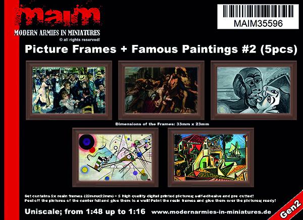 MAIM Picture Frames + Famous Paintings #2 (5pcs) / Uniscale