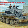 1/35 Scale Bronco kit WW2 German Panzerkampfwagen Mk IV 744 [A13] and UE Fuel Tank Trailer