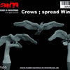 1/35 scale 3D printed Crows / Crows with Spread Wings (3pcs)