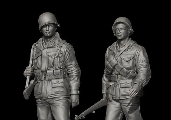 1/35 scale resin figure kit WW2 US Soldiers in M43 Uniform Set