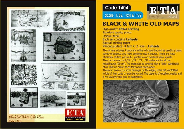 BLACK WHITE OLD MAPS Suit scales 1/35