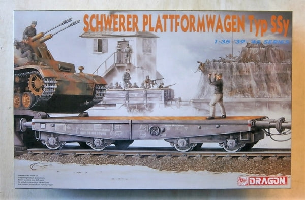 Dragon 1/35 scale WW2 GERMANSCHNERER PLATFORM WAGEN TYPSSY railway car