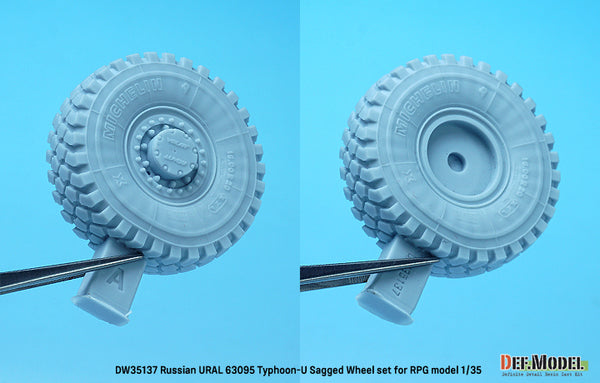 DEF Models Russian URAL 63095 Typhoon-U Sagged wheel set ( for RPG model 1/35)