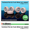 Technical Pick up Truck Sagged wheel set (for Meng 1/35)