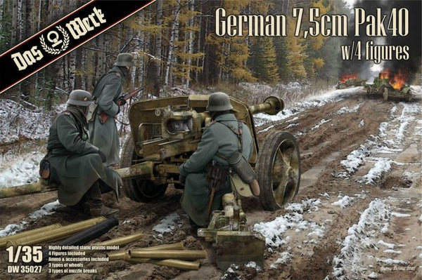Das Werks 1/35 WW2 German 7.5cm PAK40 with crew