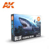 AK Interactive paint set Blue ESSENTIAL COLORS 3GEN SET