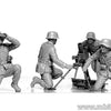 1/35 Scale model kit WW2 German mortar crew DAK