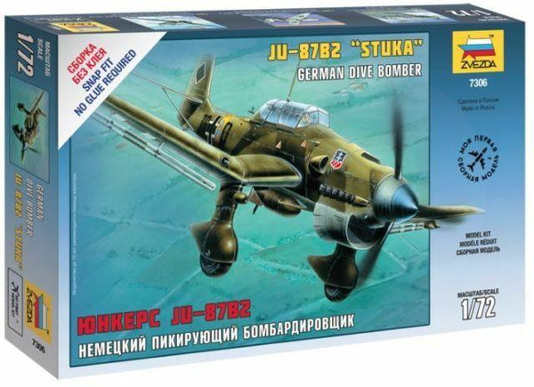 Zvezda 1/72 Scale WW2 German JU-87B2 STUKA plane model