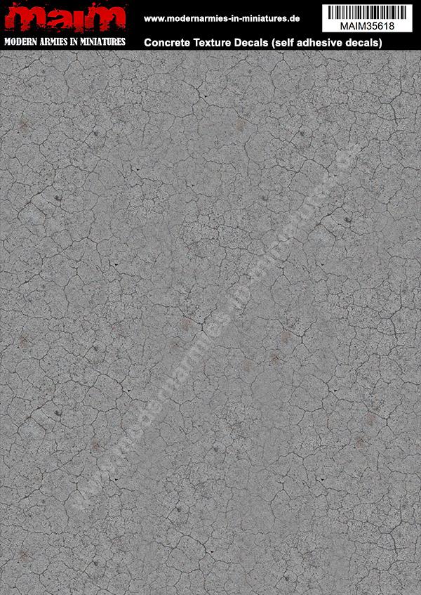 MAIM Concrete Texture Decals (17*24cm Sheet)  (self adhesive decals) / 1:35