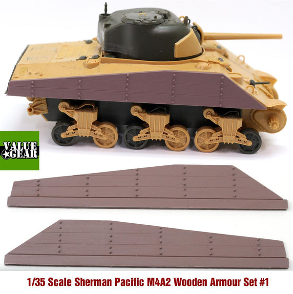 1/35 scale resin model kit Sherman M4A2 Wood Panel Armor Set #1