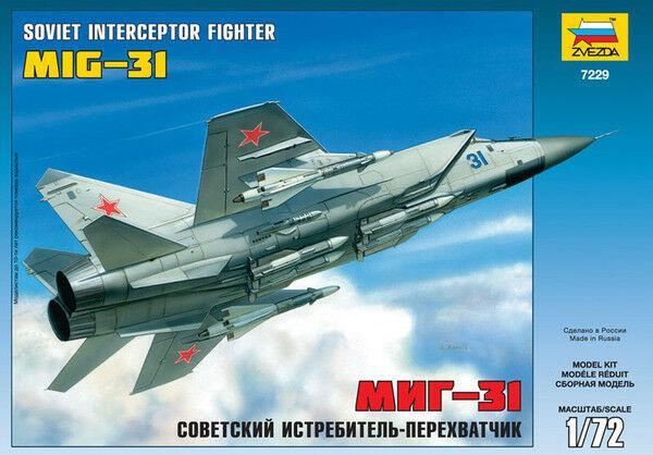 Zvezda 1/72 Scale MIG-31 FIGHTER INTERCEPTOR