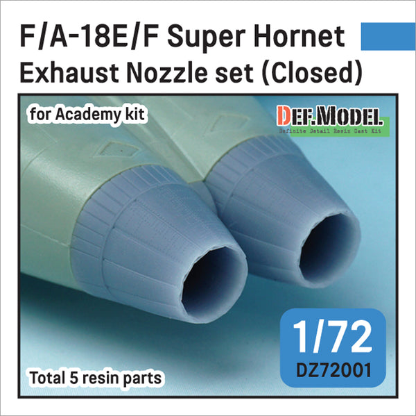 DEF models 1/72 3D printed Nozzle set for Aircraft F/A-18E/F/G Super Hornet Exhaust Nozzle set - Closed (for Academy 1/72) Sept.2022