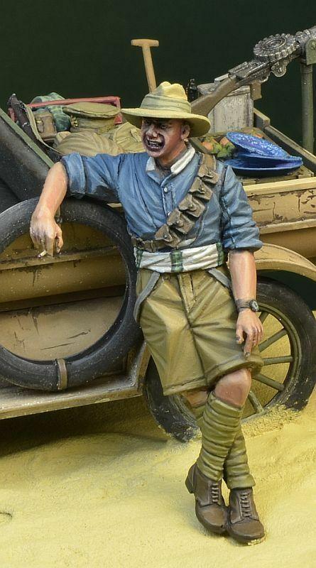 1/35 Scale resin model kit WWI Anzac soldier leaning