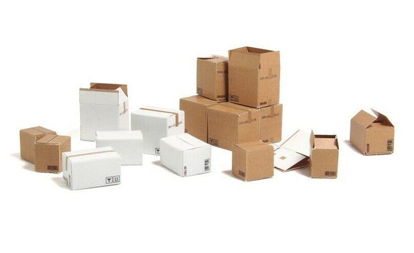 1/35 scale Generic Cardboard Boxes. 28 boxes with six different designs