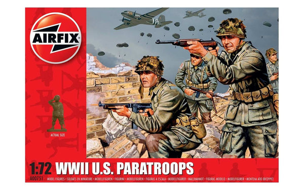 Airfix 1/72 Scale WWII US Paratroops , 1:72