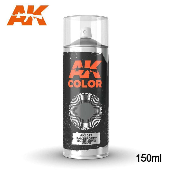 AK interactive spray can Panzergrey (Dunkelgrau) color 150ml (((SOLD to U.K. ONLY)))