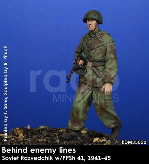 RADO WW2 Behind Enemy Lines Soviet Razviedchik w/PPSh 41, 1941-45 1/35 Scale