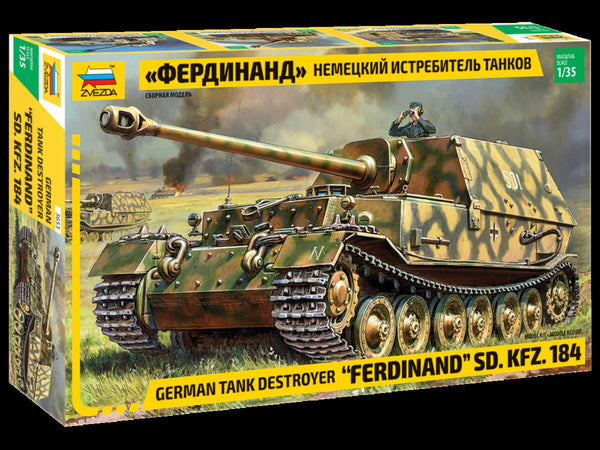 Zvezda 1/35 scale WW2 German Ferdinand Sd.Kfz 184 tank