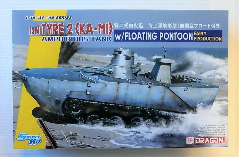 Dragon 1/35 scale IJN TYPE 2 [KA-MI] AMPHIBIOUS TANK W FLOATING PONTOON