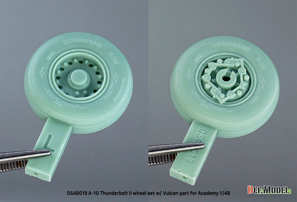 DEF Models 1/48 A-10 Thunderbolt II wheel set w/ Vulcan part (for Academy 1/48)