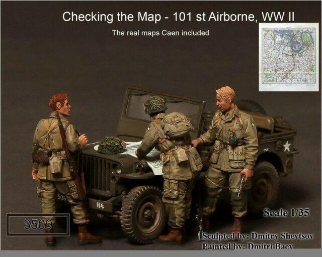 1/35 Scale resin kit Checking the Map - 101st Airborne, WWII (3 Figure set)