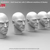 1:24 Scale Bare Heads - Set #1 (5pcs) / 1:24