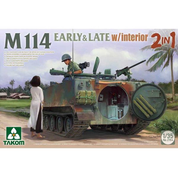 Takom 1/35 US/Vietnamese M114 Early & Late (2-in-1) w/ Interior