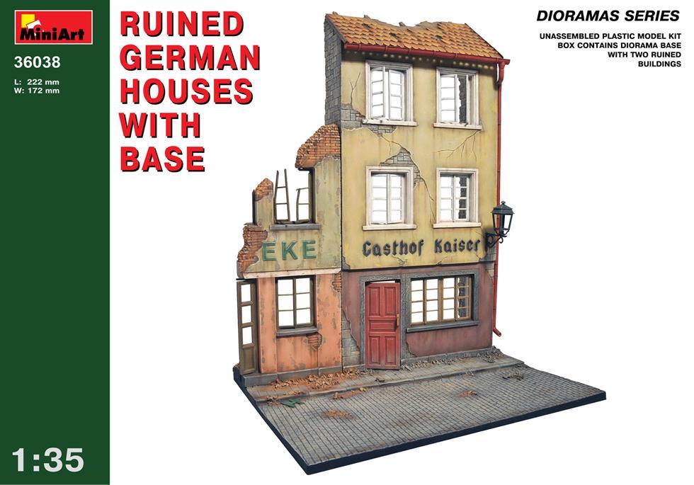 Miniart 1:35 Ruined German houses w/ base