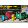 Miniart 1/35 scale Plastic Trash Cans bins and du,mpsters