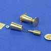 1/35 scale Railroad round buffer turned and photo etch brass kit set contains two buffers