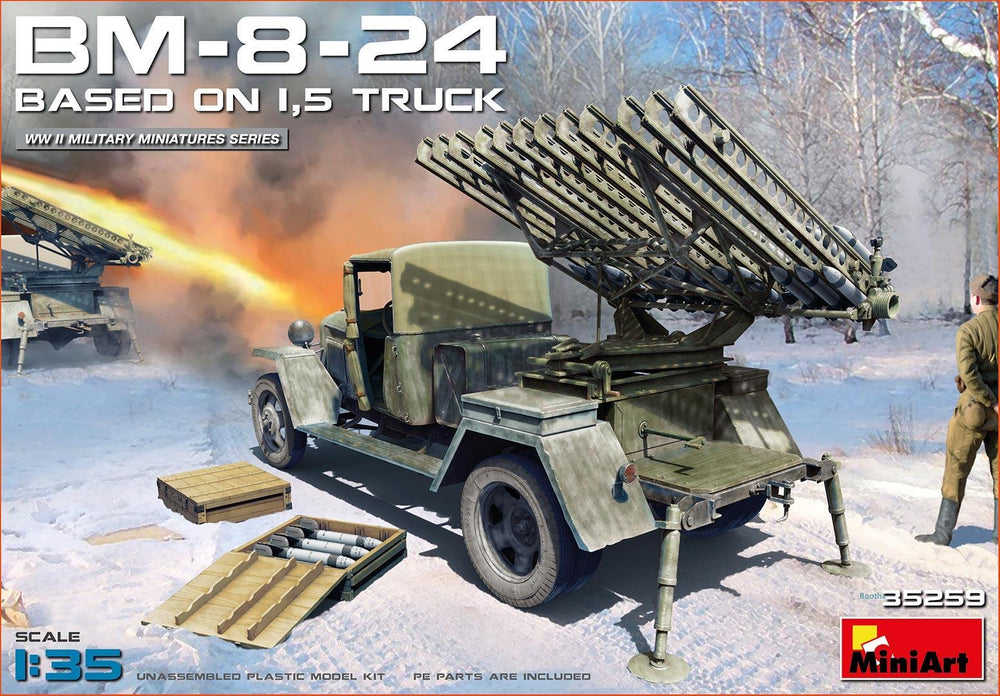 Miniart 1/35 scale resin model kit - BM-8-24 Based on 1.5t Truck