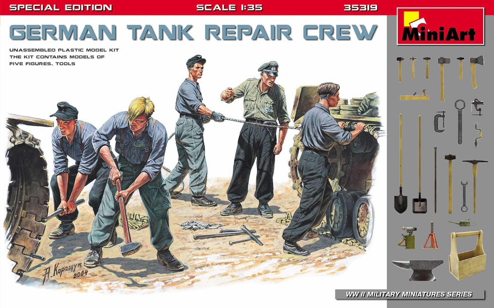 Miniart 1/35 scale WW2 GERMAN TANK REPAIR CREW. SPECIAL EDITION