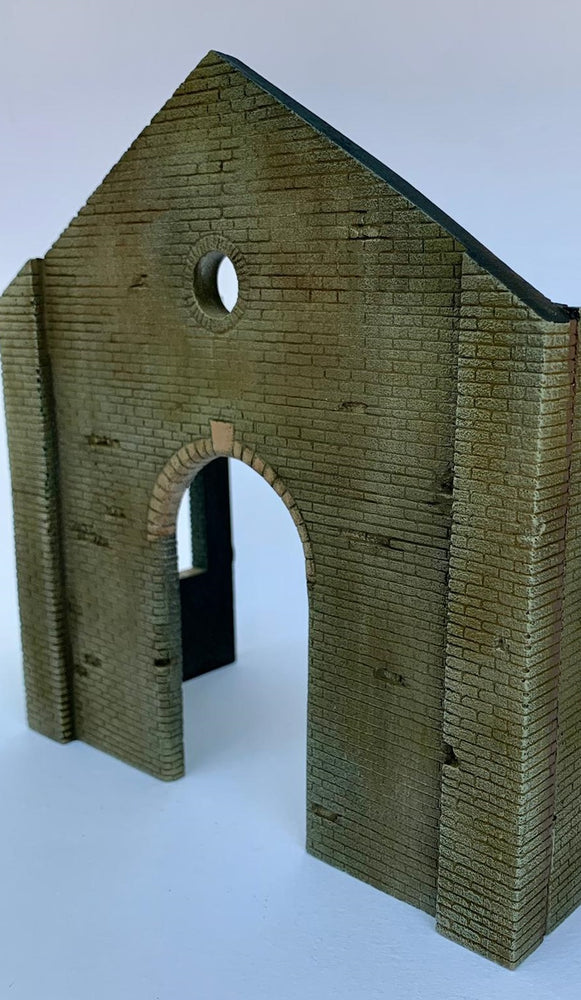 FoG Models 1/35 scale Industrial Ruined wall and door section #3