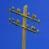 1/35 Telegraphic Pillar with 16 insulators (2pcs)