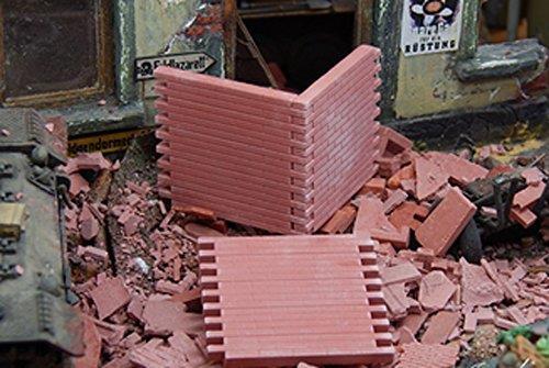 1/35 Scale wall sections bricks RF RED 6 pcs