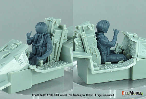 DEF Models 1/48 US A-10C Pilot in seat (for Academy A-10C kit)(3d Printed kit)