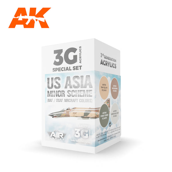 AK Interactive 3G Air Series - US Asia Minor Scheme (IIAF/IRIAF Aircraft) SET 3G