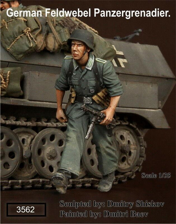 1/35 scale resin model kit WW2 German Feldwebel Panzergrenadier.